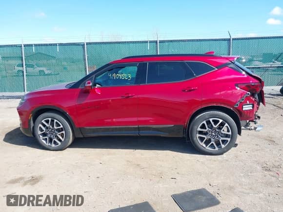 2023 Chevrolet Blazer RS с VIN 3GNKBKRS9PS168281, выставлен на аукционе IAAI как лот 41904523 с пробегом 28 588 миль миль и . История ставок и продаж доступна на DreamBid. Изображение 14.