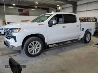 2022 Chevrolet Silverado 1500 LTZ with VIN 1GCUDGET6NZ601966, listed as a Copart auction lot 54197295 with 34,771 mi miles and Salvage title. Bid and sale history available at DreamBid. Image 1.