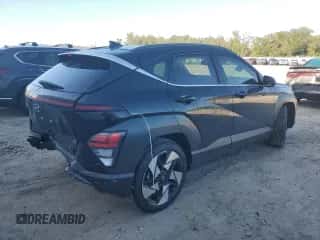 2024 Hyundai Kona Limited with VIN KM8HE3A36RU114620, listed as a Copart auction lot 75341884 with 8,561 mi miles and Non repairable. Bid and sale history available at DreamBid. Image 3.