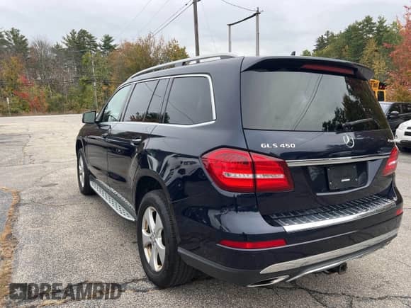2017 Mercedes-Benz GLS 450 with VIN 4JGDF6EE5HA902023, listed as a IAAI auction lot 43461993 with 146,347 mi miles and . Bid and sale history available at DreamBid. Image 3.