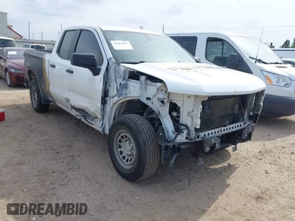 2020 Chevrolet Silverado 1500 Work Truck with VIN 1GCRWAEF4LZ281857, listed as a IAAI auction lot 42062829 with Not provided miles and . Bid and sale history available at DreamBid. Image 1.