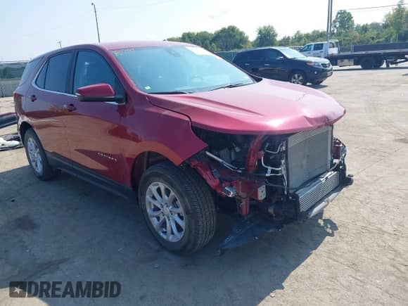 2021 Chevrolet Equinox LT z VIN 3GNAXUEV5ML326078, wystawiony jako IAAI lot #43247222 z przebiegiem 43 183 mil mil oraz . Historia ofert i sprzedaży dostępna na DreamBid. Obrazek 1.