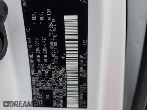 2024 Toyota Sienna Platinum с VIN 5TDERKEC5RS220903, выставлен на аукционе Copart как лот 48811305 с пробегом 20 107 миль миль и Списание • Salvage title. История ставок и продаж доступна на DreamBid. Изображение 14.