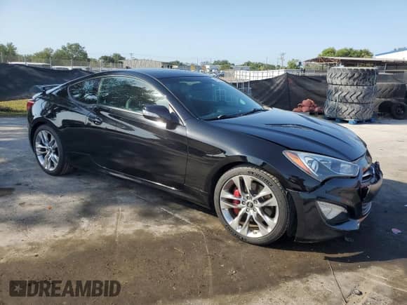 2013 Hyundai Genesis Coupe Track with VIN KMHHU6KJ3DU110406, listed as a Copart auction lot 54665225 with 161,416 mi miles and Salvage title. Bid and sale history available at DreamBid. Image 4.
