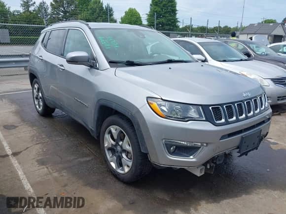 2021 Jeep Compass Limited with VIN 3C4NJCCB0MT573569, listed as a IAAI auction lot 42301154 with 106,812 mi miles and . Bid and sale history available at DreamBid. Image 1.