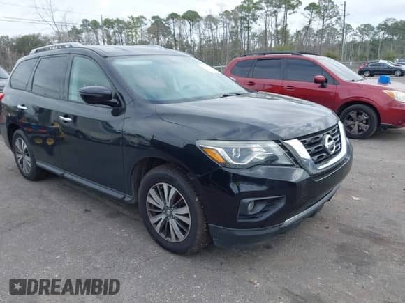 2017 Nissan Pathfinder SV z VIN 5N1DR2MN1HC614098, wystawiony jako IAAI lot #41385181 z przebiegiem 168 114 mil mil oraz . Historia ofert i sprzedaży dostępna na DreamBid. Obrazek 1.