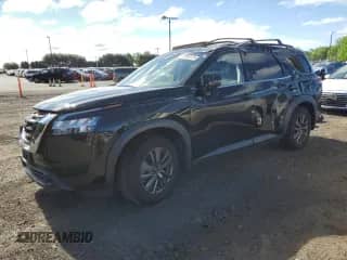 2022 Nissan Pathfinder SV with VIN 5N1DR3BD9NC215550, listed as a Copart auction lot 57564175 with 37,967 mi miles and Salvage title. Bid and sale history available at DreamBid. Image 1.