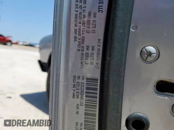 2017 Dodge Challenger SXT Plus с VIN 2C3CDZAG3HH611153, выставлен на аукционе Copart как лот 61425185 с пробегом 99 401 миль миль и Списание • Salvage title. История ставок и продаж доступна на DreamBid. Изображение 13.