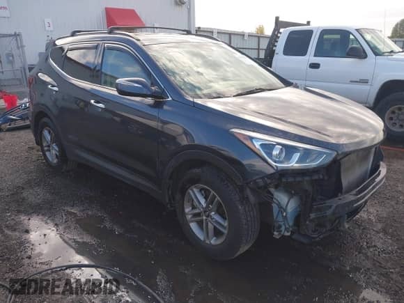 2017 Hyundai Santa Fe 2.4L with VIN 5NMZUDLB5HH024399, listed as a IAAI auction lot 43508981 with 46,017 mi miles and . Bid and sale history available at DreamBid. Image 1.