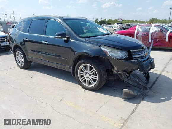 2015 Chevrolet Traverse LT with VIN 1GNKRGKD4FJ324571, listed as a IAAI auction lot 43225598 with 115,278 mi miles and . Bid and sale history available at DreamBid. Image 1.