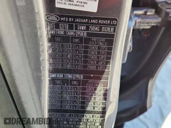 2018 Land Rover Discovery Sport HSE с VIN SALCR2RX3JH755167, выставлен на аукционе Copart как лот 83972235 с пробегом 155 987 миль миль и Чистый • Clean title. История ставок и продаж доступна на DreamBid. Изображение 13.