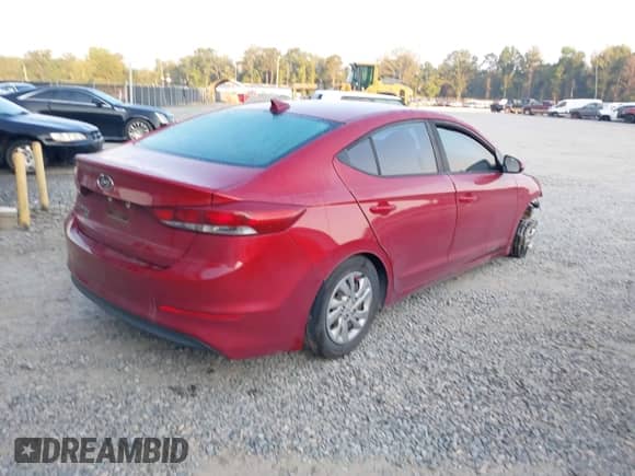 2017 Hyundai Elantra SE with VIN KMHD74LF4HU189577, listed as a IAAI auction lot 43281795 with Not provided miles and . Bid and sale history available at DreamBid. Image 4.