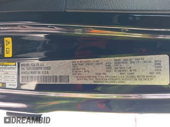 2024 Jeep Wrangler Sport S с VIN 1C4PJXDN6RW123452, выставлен на аукционе IAAI как лот 42382840 с пробегом 17 234 миль миль и . История ставок и продаж доступна на DreamBid. Изображение 9.