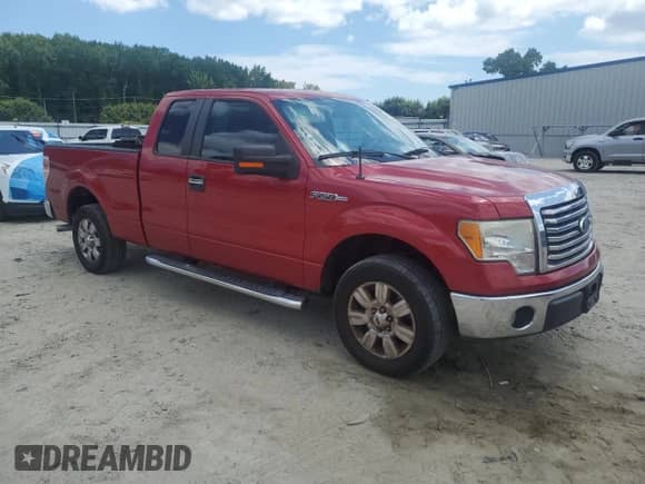 2010 Ford F-150 XL with VIN 1FTFX1CV7AFD51652, listed as a Copart auction lot 66628175 with 119,666 mi miles and Salvage title. Bid and sale history available at DreamBid. Image 4.