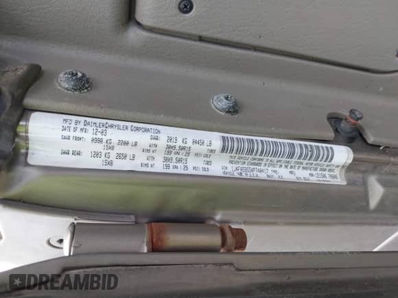 2004 Jeep Wrangler Sahara с VIN 1J4FA59S54P740417, выставлен на аукционе IAAI как лот 42382078 с пробегом 200 108 миль миль и . История ставок и продаж доступна на DreamBid. Изображение 9.