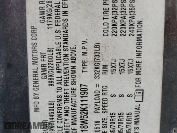 2002 Chevrolet Blazer LS с VIN 1GNCS18W52K111907, выставлен на аукционе Copart как лот 78907894 с пробегом 88 184 миль миль и Списание • Salvage title. История ставок и продаж доступна на DreamBid. Изображение 13.