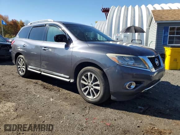 2014 Nissan Pathfinder SV z VIN 5N1AR2MM2EC621387, wystawiony jako Copart lot #87399635 z przebiegiem 162 641 mil mil oraz Szkoda całkowita • Salvage title. Historia ofert i sprzedaży dostępna na DreamBid. Obrazek 4.
