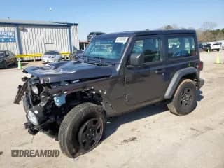 2024 Jeep Wrangler Sport с VIN 1C4PJXAN0RW366873, выставлен на аукционе Copart как лот 47358395 с пробегом 10 933 миль миль и Списание • Salvage title. История ставок и продаж доступна на DreamBid. Изображение 1.
