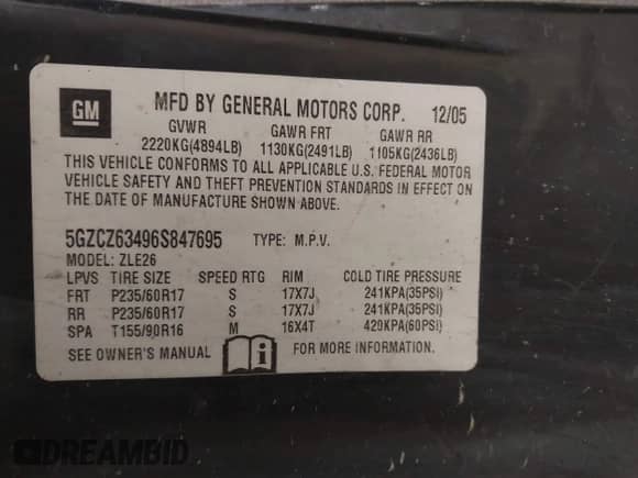 2006 Saturn VUE с VIN 5GZCZ63496S847695, выставлен на аукционе IAAI как лот 43496538 с пробегом 287 463 миль миль и . История ставок и продаж доступна на DreamBid. Изображение 9.