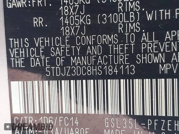 2017 Toyota Sienna LE с VIN 5TDJZ3DC8HS184113, выставлен на аукционе IAAI как лот 43153189 с пробегом 100 814 миль миль и . История ставок и продаж доступна на DreamBid. Изображение 9.