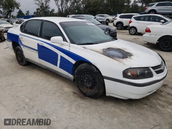 2005 Chevrolet Impala Police Police with VIN 2G1WF55K659313642, listed as a Copart auction lot 46034475 with Not provided miles and Salvage title. Bid and sale history available at DreamBid. Image 4.
