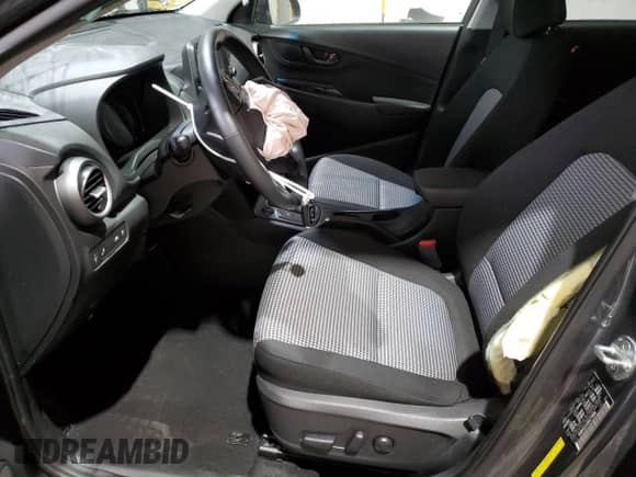 2021 Hyundai Kona SEL Plus with VIN KM8K62AA9MU731806, listed as a Copart auction lot 59468875 with Not provided miles and Salvage title. Bid and sale history available at DreamBid. Image 7.
