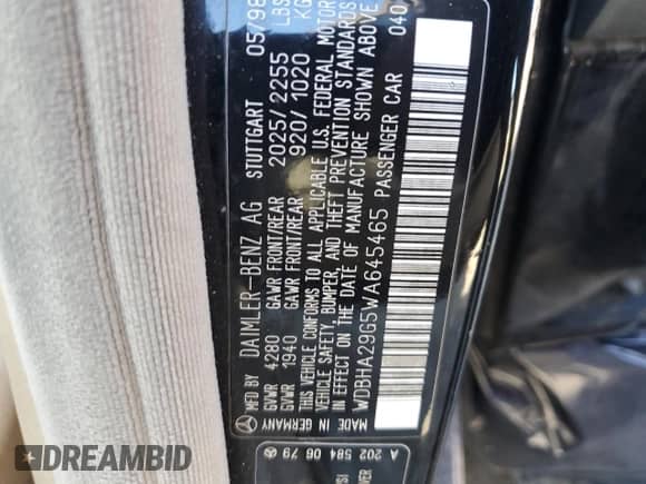 1998 Mercedes-Benz C 230/260/280/320 z VIN WDBHA29G5WA645465, wystawiony jako Copart lot #77215314 z przebiegiem Nie podano mil oraz Szkoda całkowita • Salvage title. Historia ofert i sprzedaży dostępna na DreamBid. Obrazek 12.