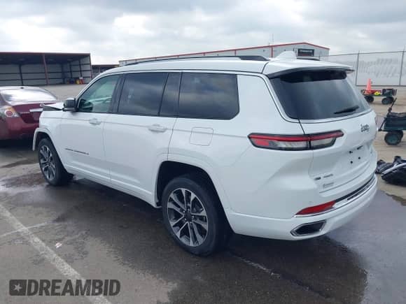 2021 Jeep Grand Cherokee Overland with VIN 1C4RJKDG9M8123357, listed as a IAAI auction lot 42154973 with 46,774 mi miles and . Bid and sale history available at DreamBid. Image 3.