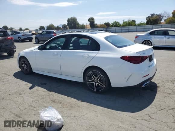2022 Mercedes-Benz C 300 with VIN W1KAF4GB7NR017100, listed as a Copart auction lot 70561195 with Not provided miles and Salvage title. Bid and sale history available at DreamBid. Image 2.