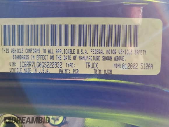 2016 Ram 1500 Outdoorsman with VIN 1C6RR7LG0GS222932, listed as a IAAI auction lot 42287133 with 139,873 mi miles and . Bid and sale history available at DreamBid. Image 9.