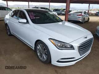 2015 Hyundai Genesis 3.8L with VIN KMHGN4JEXFU049608, listed as a IAAI auction lot 43125417 with 110,744 mi miles and . Bid and sale history available at DreamBid. Image 1.