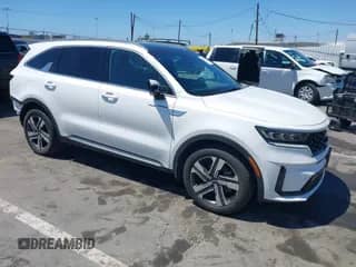 2023 Kia Sorento SX Prestige with VIN KNDRMDLH5P5187396, listed as a IAAI auction lot 42215613 with 57,953 mi miles and . Bid and sale history available at DreamBid. Image 1.