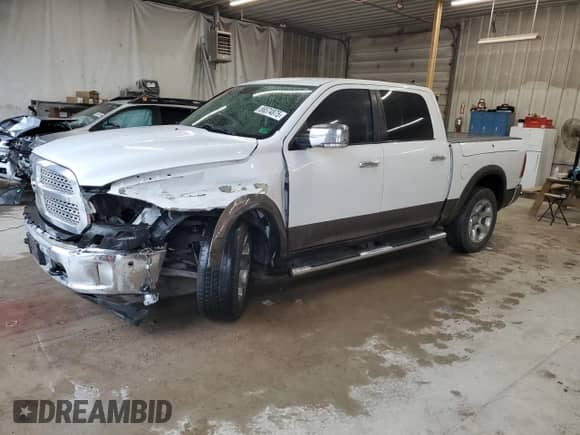 2017 Ram 1500 Laramie with VIN 1C6RR6NT7HS781965, listed as a Copart auction lot 56574875 with 130,209 mi miles and Salvage title. Bid and sale history available at DreamBid. Image 1.
