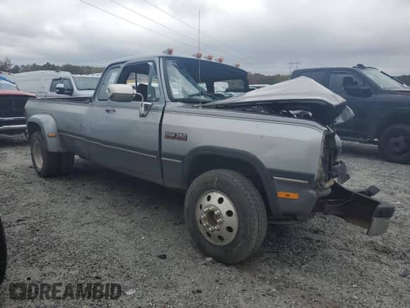 1993 Dodge D/W 350 with VIN 3B7ME33C9PM168205, listed as a Copart auction lot 79163384 with Not provided miles and Salvage title. Bid and sale history available at DreamBid. Image 4.