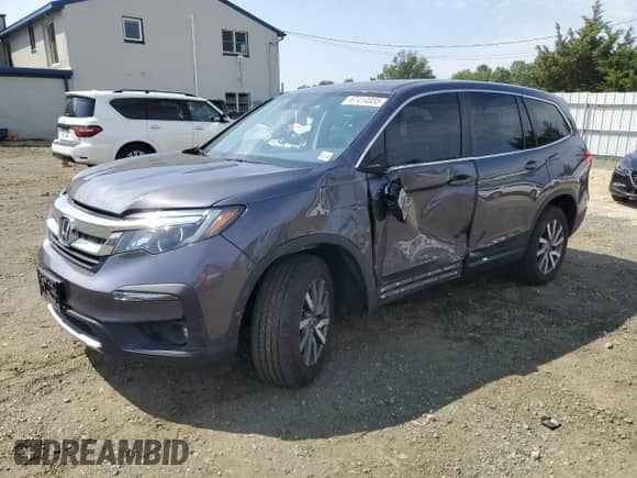 2022 Honda Pilot EX-L with VIN 5FNYF6H58NB020414, listed as a Copart auction lot 67414035 with 68,792 mi miles and Salvage title. Bid and sale history available at DreamBid. Image 1.