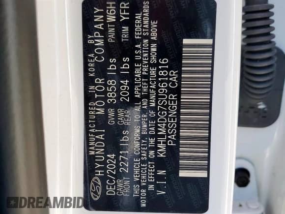 2025 Hyundai Elantra SEL Sport с VIN KMHLM4DG7SU961816, выставлен на аукционе Copart как лот 71146375 с пробегом 3 741 миль миль и Списание • Salvage title. История ставок и продаж доступна на DreamBid. Изображение 12.