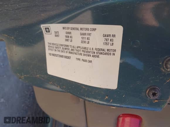 1998 Chevrolet Malibu с VIN 1G1ND52T2W6106267, выставлен на аукционе IAAI как лот 41375966 с пробегом 215 187 миль миль и . История ставок и продаж доступна на DreamBid. Изображение 9.