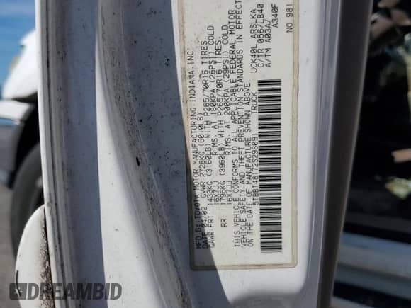 2002 Toyota Tundra Limited with VIN 5TBBT48172S298091, listed as a Copart auction lot 81839095 with 191,659 mi miles and Salvage title. Bid and sale history available at DreamBid. Image 12.