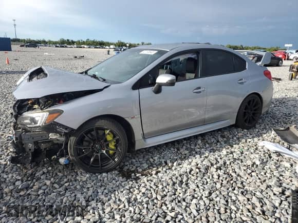 2018 Subaru WRX STI with VIN JF1VA2N66J9837849, listed as a Copart auction lot 82108945 with 53,273 mi miles and Salvage title. Bid and sale history available at DreamBid. Image 1.