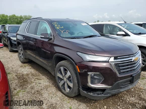 2023 Chevrolet Traverse LT z VIN 1GNEVHKW6PJ278565, wystawiony jako Copart lot #57167245 z przebiegiem 35 260 mil mil oraz Szkoda całkowita • Salvage title. Historia ofert i sprzedaży dostępna na DreamBid. Obrazek 4.