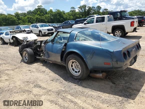 1980 Chevrolet Corvette с VIN 1Z878AS407077, выставлен на аукционе Copart как лот 55312454 с пробегом Не указан миль и Списание • Salvage title. История ставок и продаж доступна на DreamBid. Изображение 2.