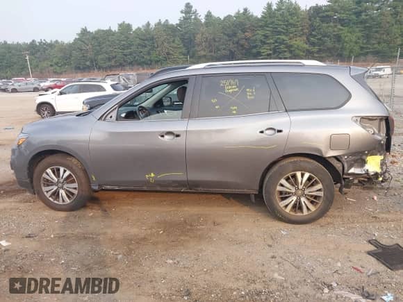 2017 Nissan Pathfinder S with VIN 5N1DR2MM1HC675944, listed as a IAAI auction lot 42874421 with 79,479 mi miles and . Bid and sale history available at DreamBid. Image 14.