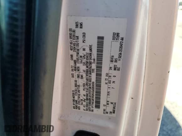 2012 Ford Econoline Cargo Recreational with VIN 1FTNE2EW2CDA96856, listed as a Copart auction lot 87408295 with 228,397 mi miles and Clean title. Bid and sale history available at DreamBid. Image 12.
