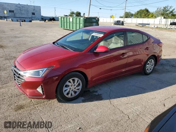 2019 Hyundai Elantra SE with VIN KMHD74LF1KU855172, listed as a Copart auction lot 84406855 with 86,199 mi miles and Clean title. Bid and sale history available at DreamBid. Image 1.