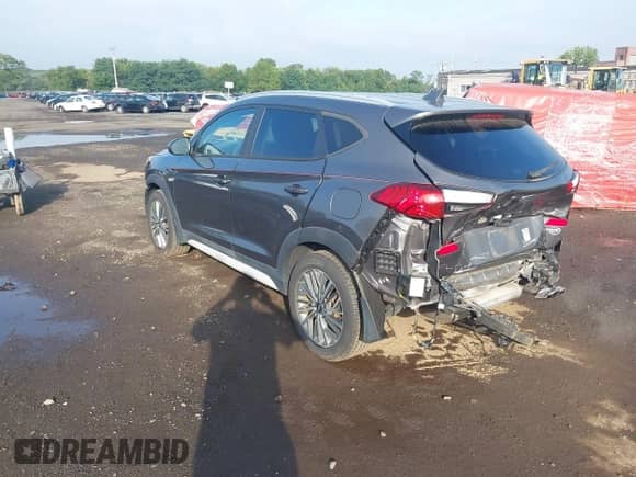 2020 Hyundai Tucson Sport with VIN KM8J3CAL9LU165821, listed as a IAAI auction lot 43141934 with 43,439 mi miles and . Bid and sale history available at DreamBid. Image 3.