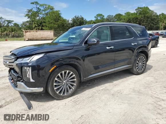 2024 Hyundai Palisade Calligraphy with VIN KM8R7DGE0RU754917, listed as a Copart auction lot 81896905 with 24,119 mi miles and Non repairable. Bid and sale history available at DreamBid. Image 1.