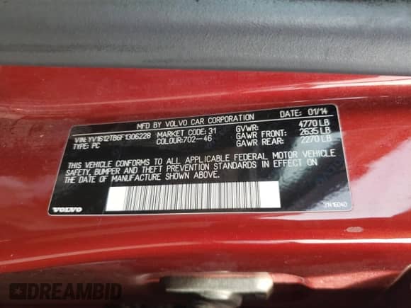 2015 Volvo S60 T5 Premier с VIN YV1612TB6F1306228, выставлен на аукционе Copart как лот 81889885 с пробегом 234 528 миль миль и Чистый • Clean title. История ставок и продаж доступна на DreamBid. Изображение 12.