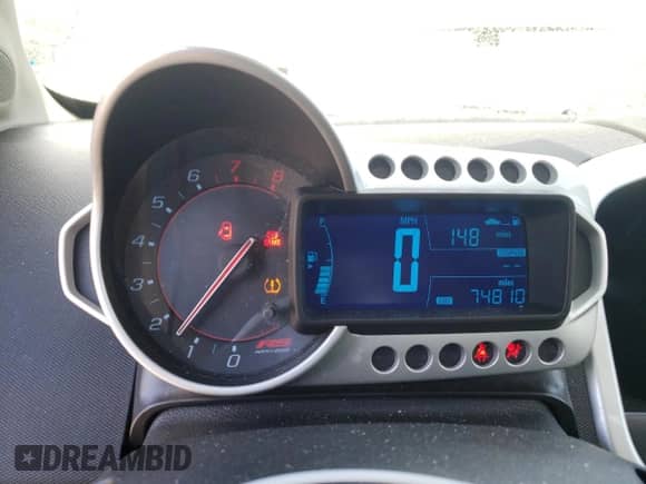 2013 Chevrolet Sonic RS with VIN 1G1JH6SB0D4193126, listed as a Copart auction lot 52168534 with 74,810 mi miles and Salvage title. Bid and sale history available at DreamBid. Image 9.