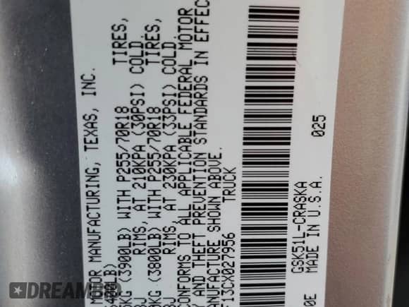 2012 Toyota Tundra z VIN 5TFRU5F13CX027956, wystawiony jako Copart lot #43580265 z przebiegiem 156 862 mil mil oraz Szkoda całkowita • Salvage title. Historia ofert i sprzedaży dostępna na DreamBid. Obrazek 13.