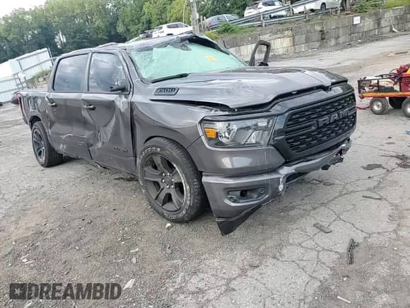 2024 Ram 1500 Big Horn with VIN 1C6SRFFTXRN180551, listed as a Copart auction lot 80147165 with Not provided miles and Salvage title. Bid and sale history available at DreamBid. Image 13.